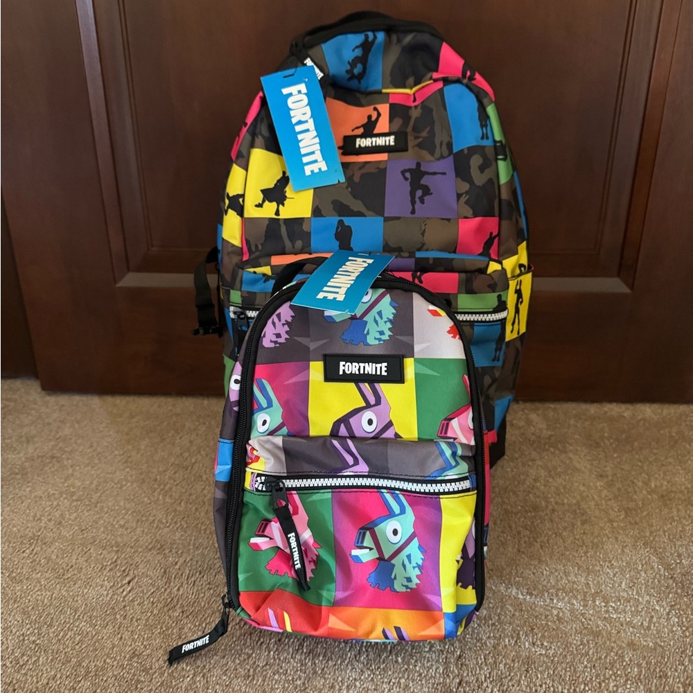 Fortnite Colorful Kids Backpack Set
